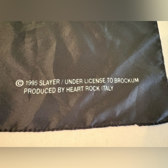 Vintage Slayer 1995 Eagle Logo Scarf / Fabric Poster - Made in Italy - Picture 2 of 6
